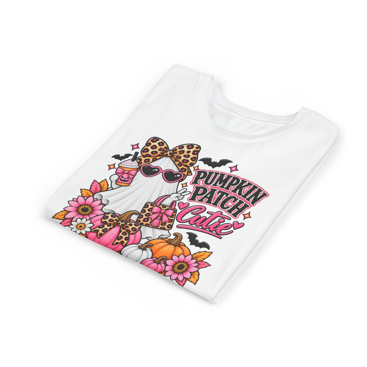 Pumpkin Patch Cutie Youth Halloween T-Shirt – Cute Ghost Tee