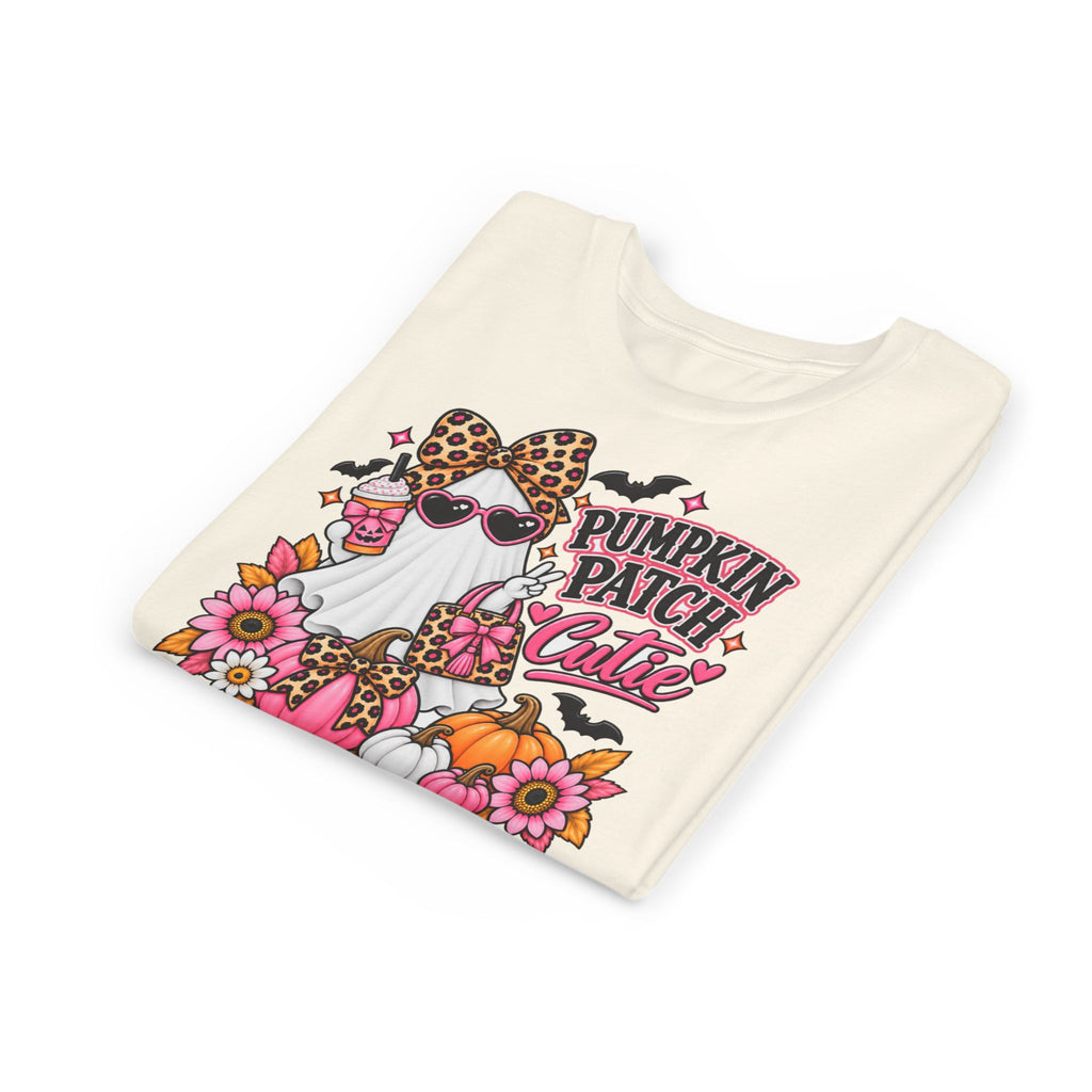 Pumpkin Patch Cutie Youth Halloween T-Shirt – Cute Ghost Tee