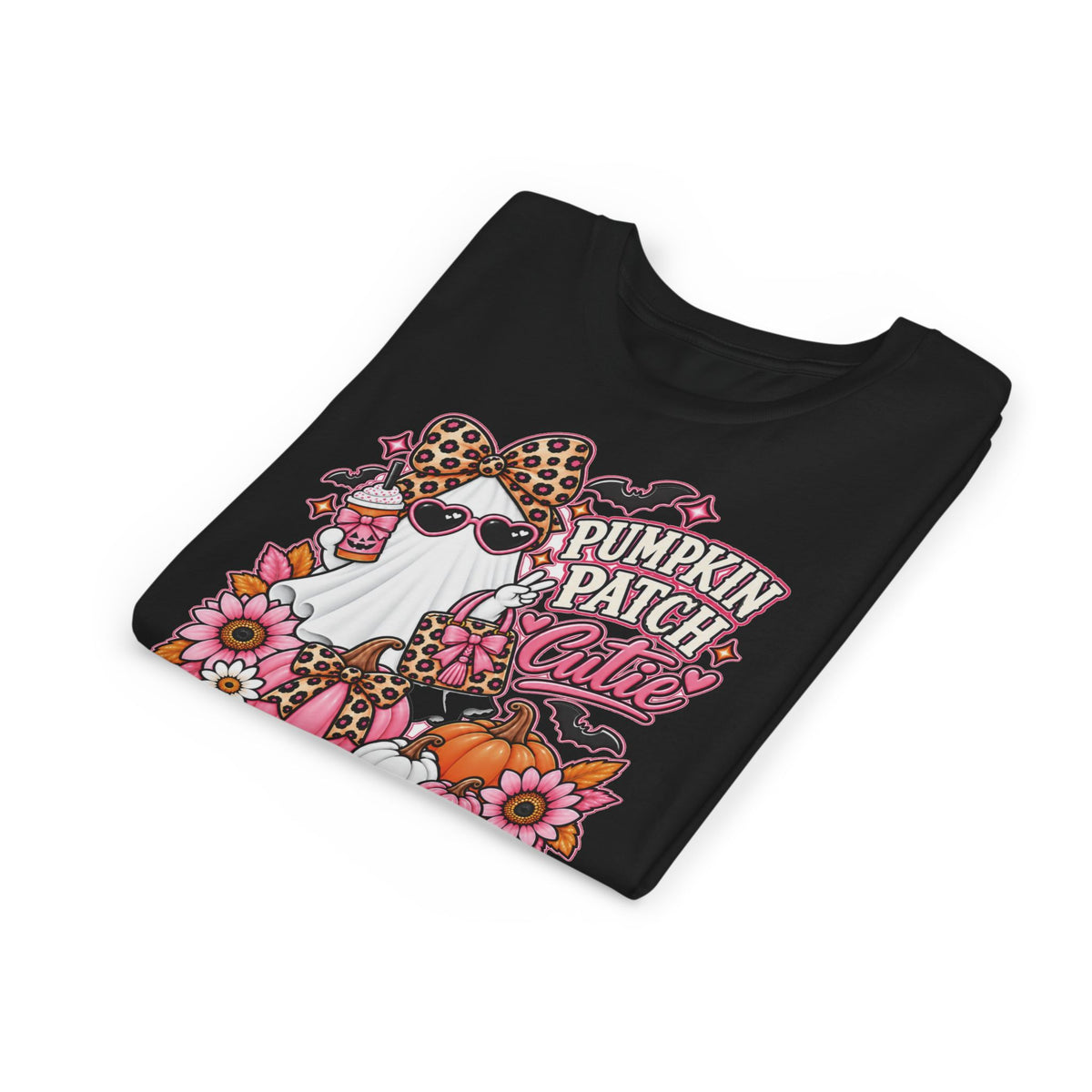 Pumpkin Patch Cutie Youth Halloween T-Shirt – Cute Ghost Tee