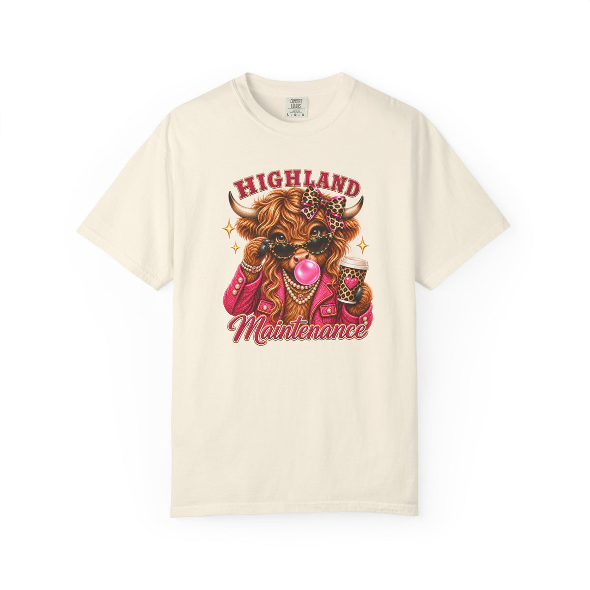 Highland Maintenance Cow Shirt – Funny Highland Cow Graphic Tee for Women