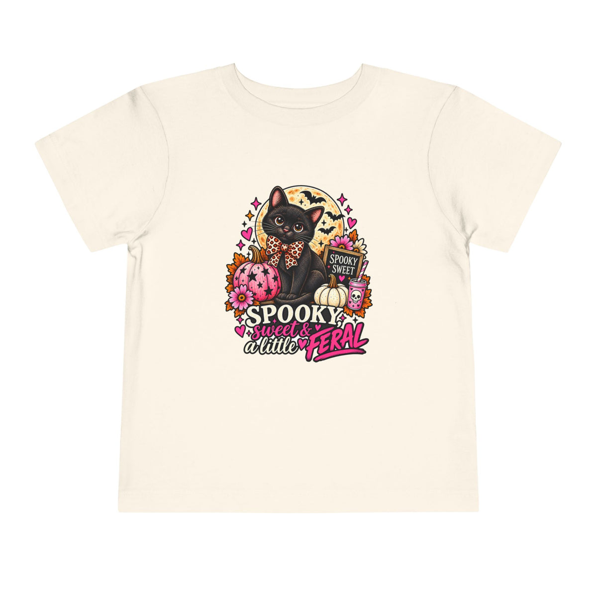 Spooky, Sweet & a Little Feral Toddler Halloween T-Shirt