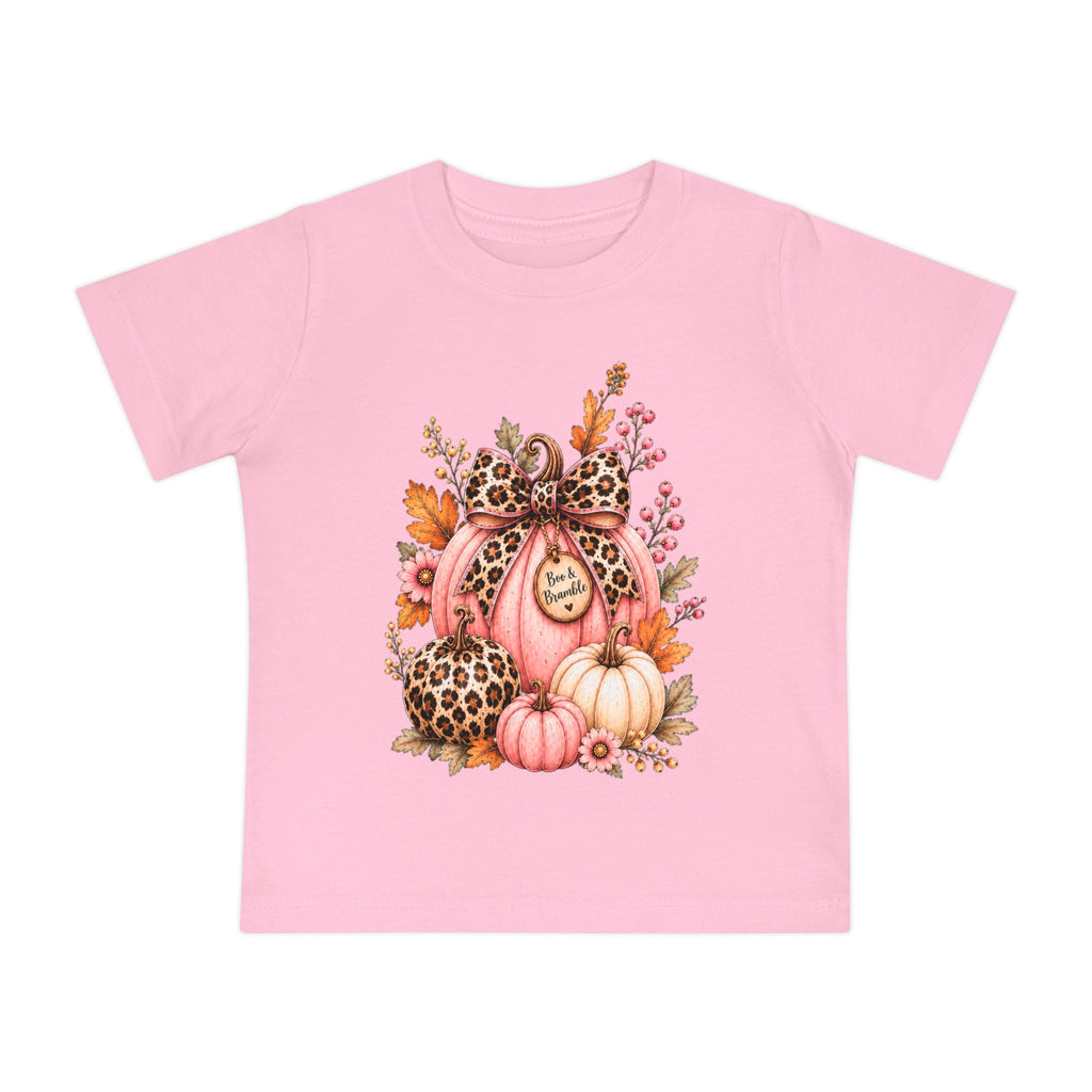 Baby Girls’ Leopard Pumpkin T-Shirt — Pink Boutique Fall Graphic