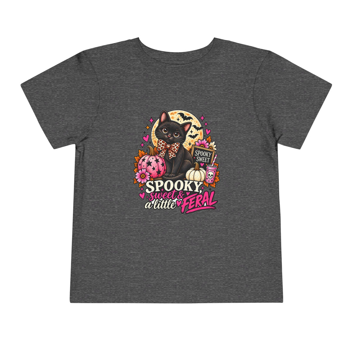 Spooky, Sweet & a Little Feral Toddler Halloween T-Shirt