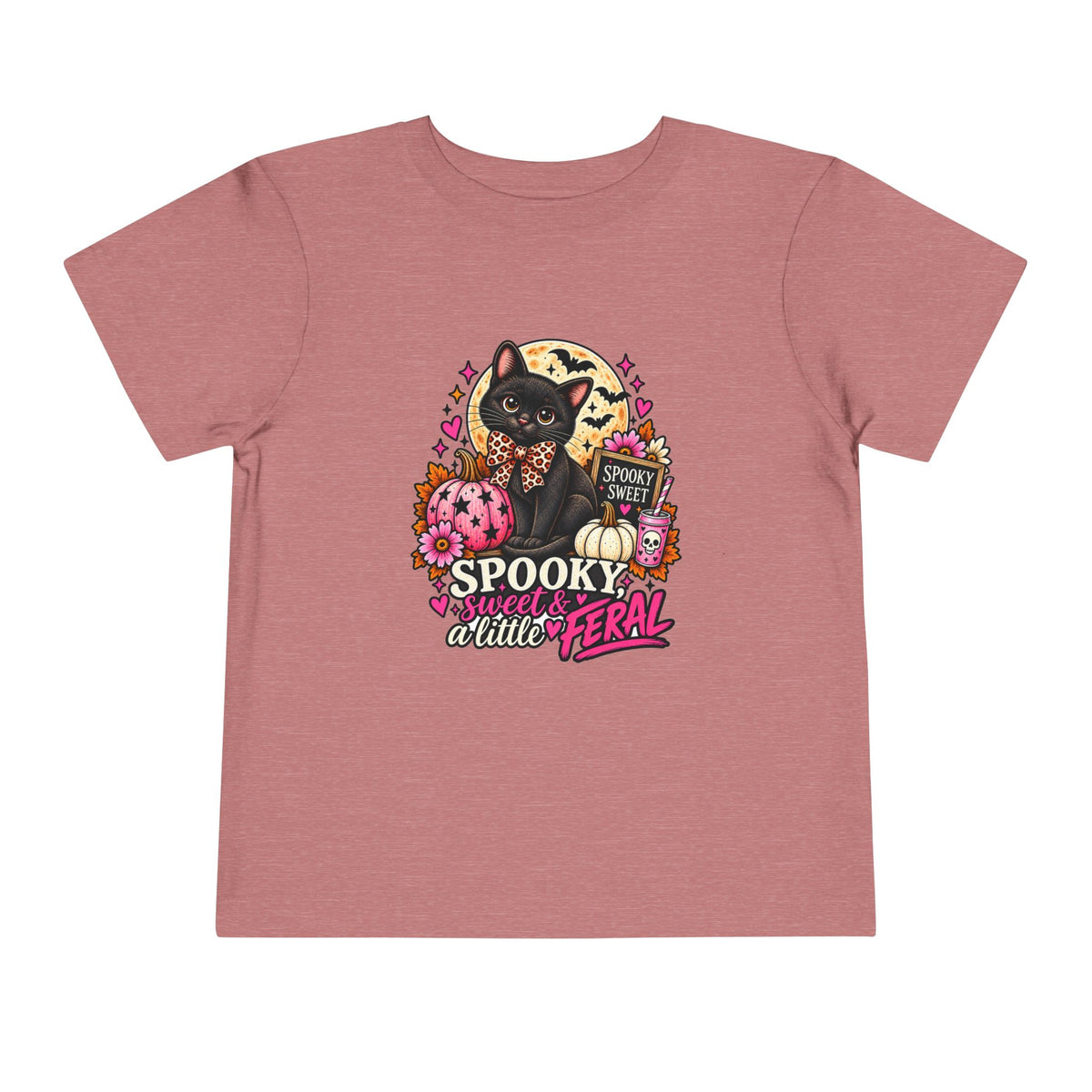 Spooky, Sweet & a Little Feral Toddler Halloween T-Shirt