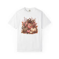 Leopard Pumpkin Patch Floral T-Shirt — Autumn Halloween Harvest Graphic T-shirt