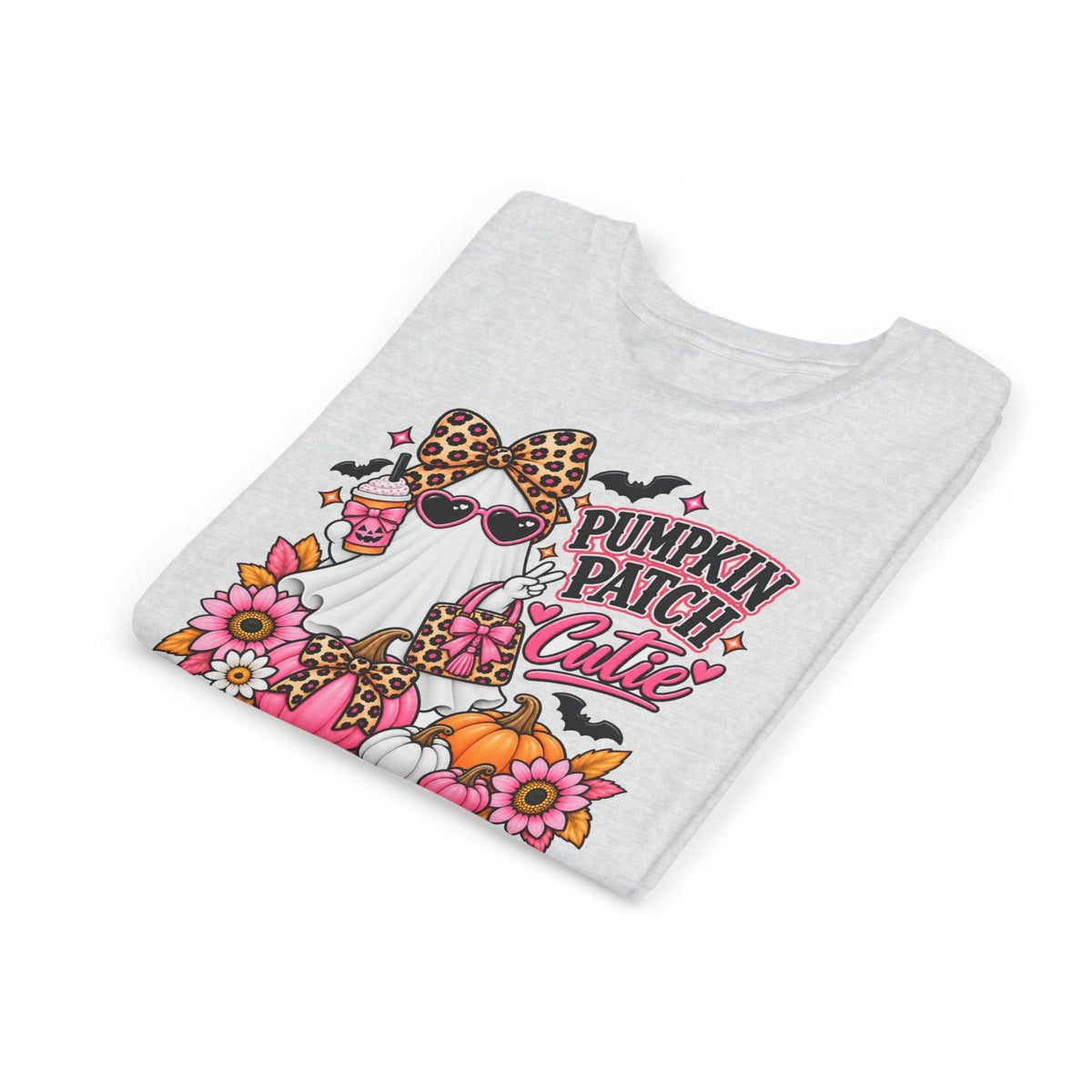 Pumpkin Patch Cutie Youth Halloween T-Shirt – Cute Ghost Tee