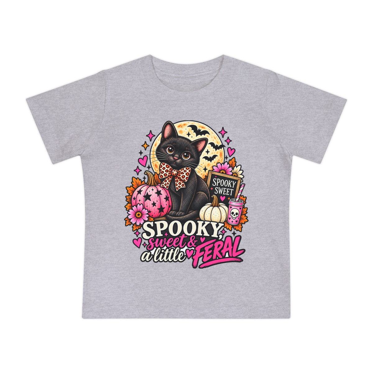 Spooky, Sweet & a Little Feral Baby Halloween T-Shirt