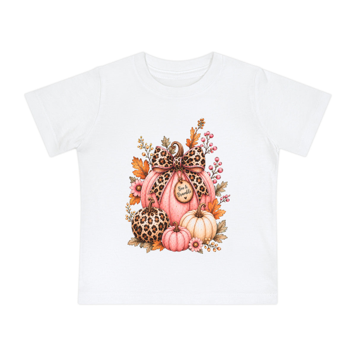 Baby Girls’ Leopard Pumpkin T-Shirt — Pink Boutique Fall Graphic