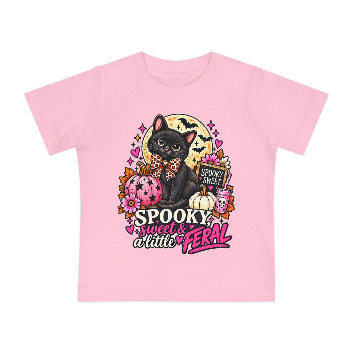Spooky, Sweet & a Little Feral Baby Halloween T-Shirt