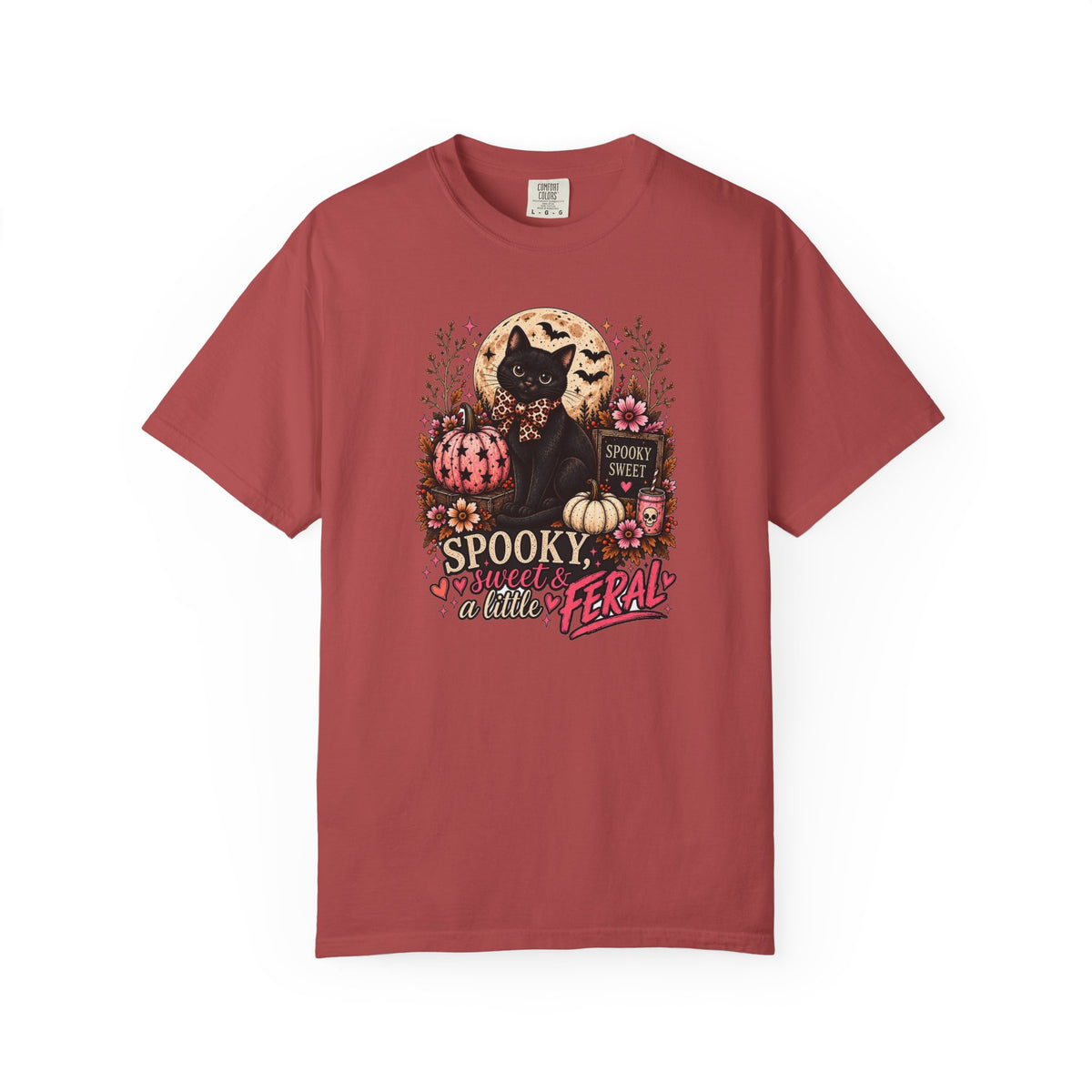 Spooky, Sweet & a Little Feral Adult Halloween T-Shirt