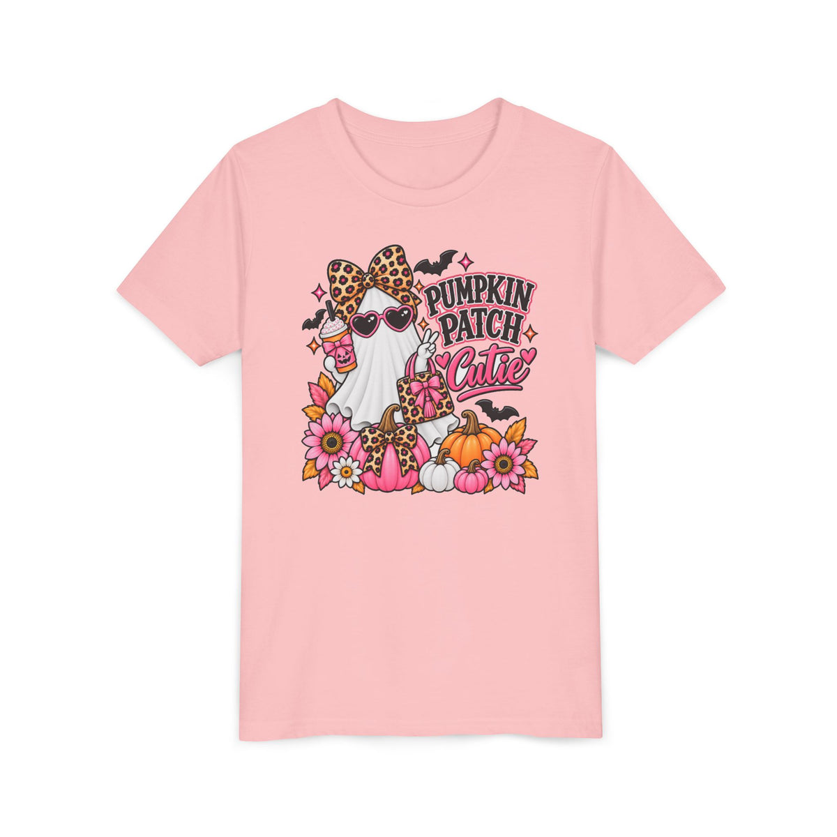 Pumpkin Patch Cutie Youth Halloween T-Shirt – Cute Ghost Tee