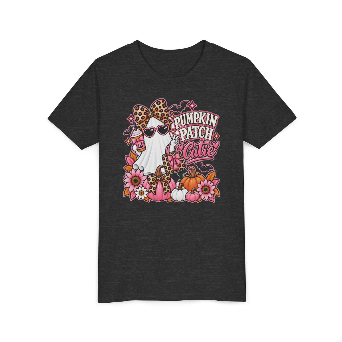 Pumpkin Patch Cutie Youth Halloween T-Shirt – Cute Ghost Tee