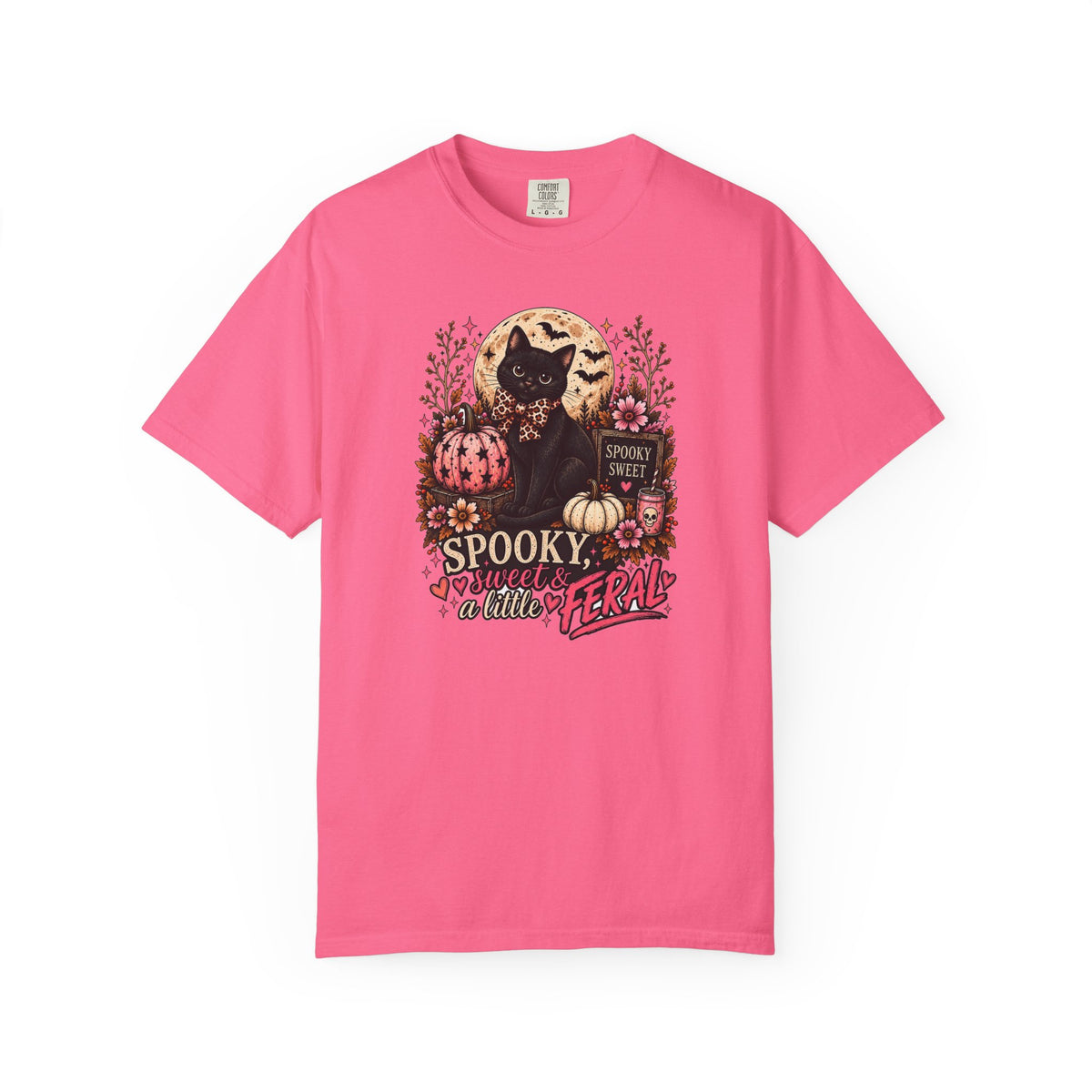 Spooky, Sweet & a Little Feral Adult Halloween T-Shirt