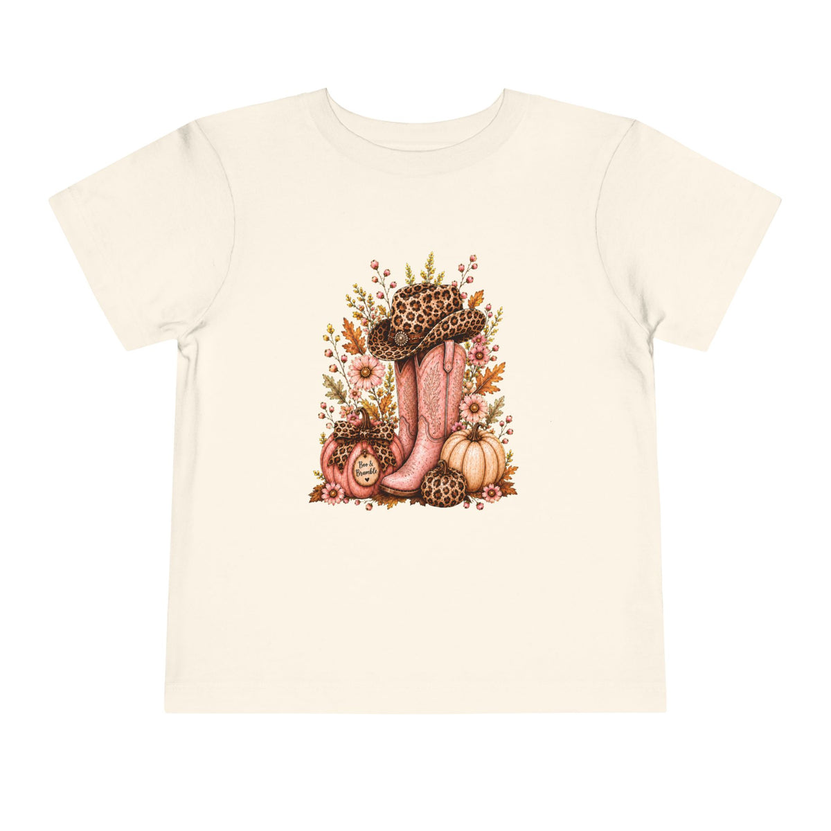 Western Cowgirl Pumpkin Toddler Shirt, Pink Cowboy Boots & Leopard Print Fall Tee