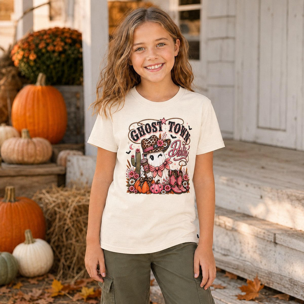 Ghost Town Darlin’ Girls’ Western Halloween Tee