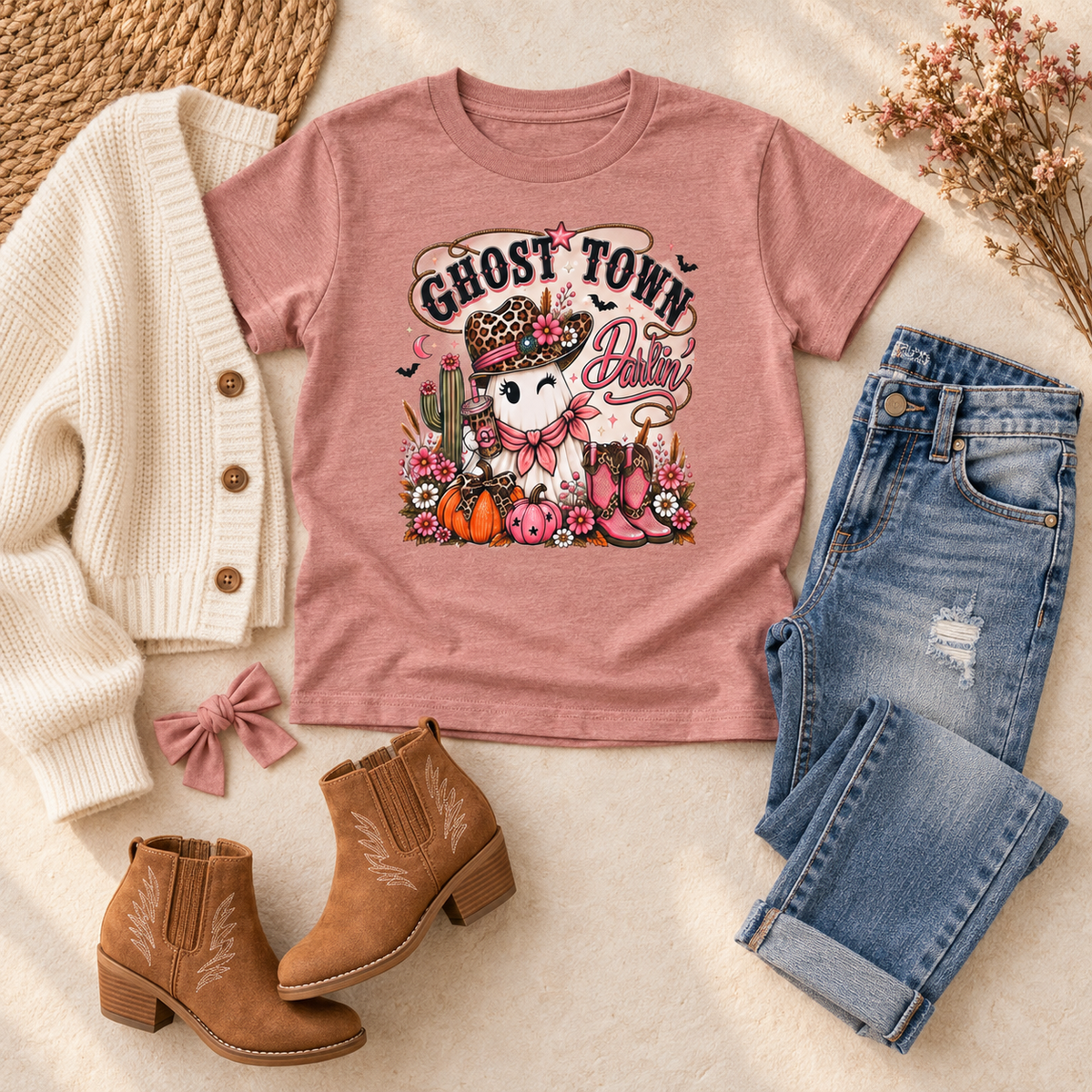 Ghost Town Darlin’ Girls’ Western Halloween Tee