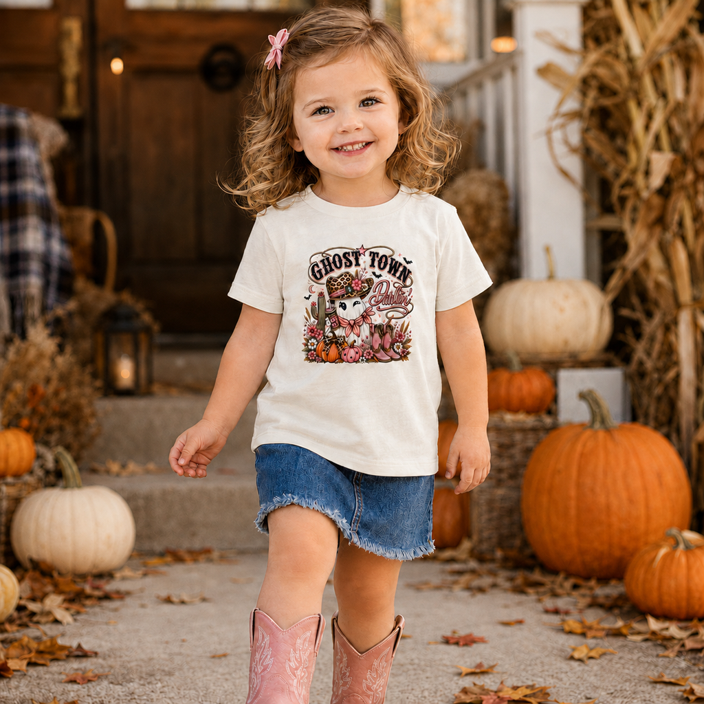Ghost Town Darlin’ Toddler Western Halloween Tee