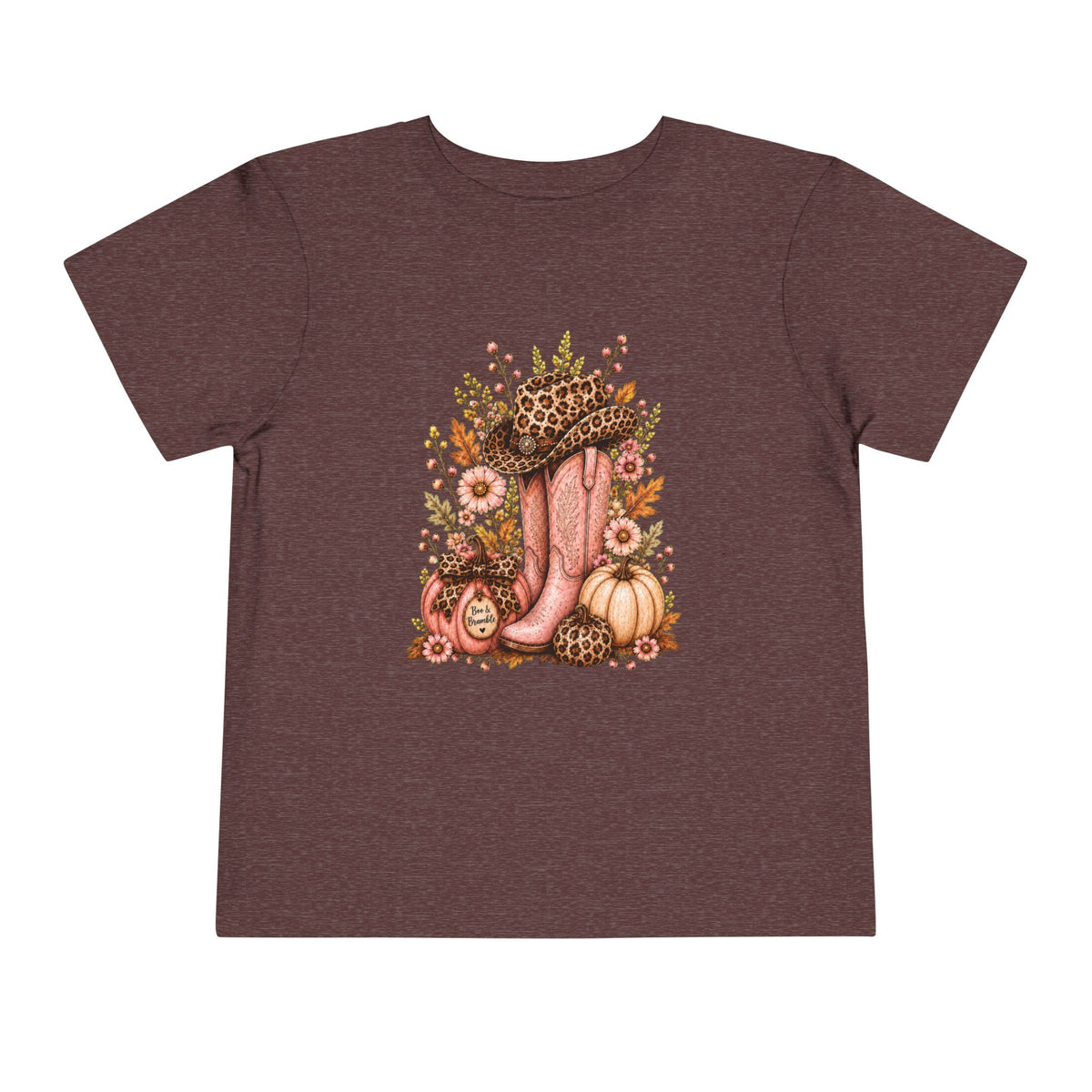Western Cowgirl Pumpkin Toddler Shirt, Pink Cowboy Boots & Leopard Print Fall Tee