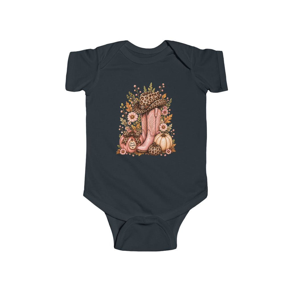 Western Cowgirl Pumpkin Infant Onesie Fall Season