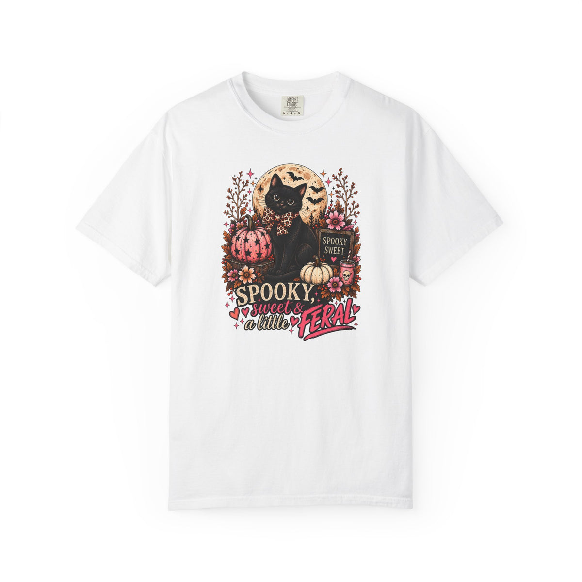 Spooky, Sweet & a Little Feral Adult Halloween T-Shirt