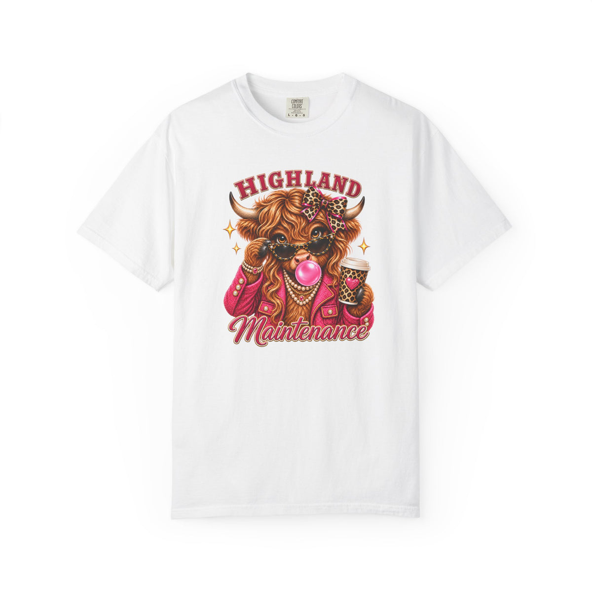 Highland Maintenance Cow Shirt – Funny Highland Cow Graphic Tee for Women
