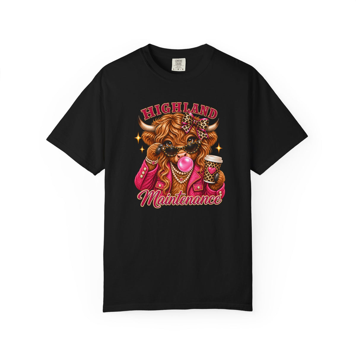 Highland Maintenance Cow Shirt – Funny Highland Cow Graphic Tee for Women