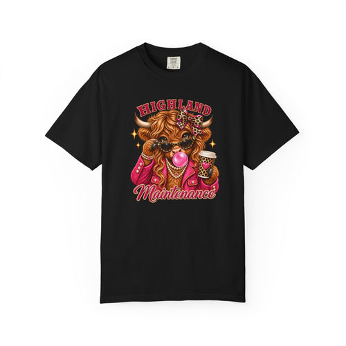 Highland Maintenance Cow Shirt – Funny Highland Cow Graphic Tee for Women