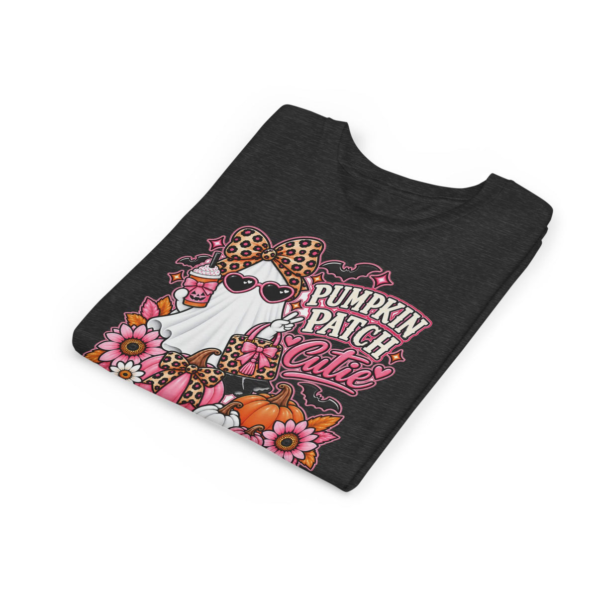 Pumpkin Patch Cutie Youth Halloween T-Shirt – Cute Ghost Tee