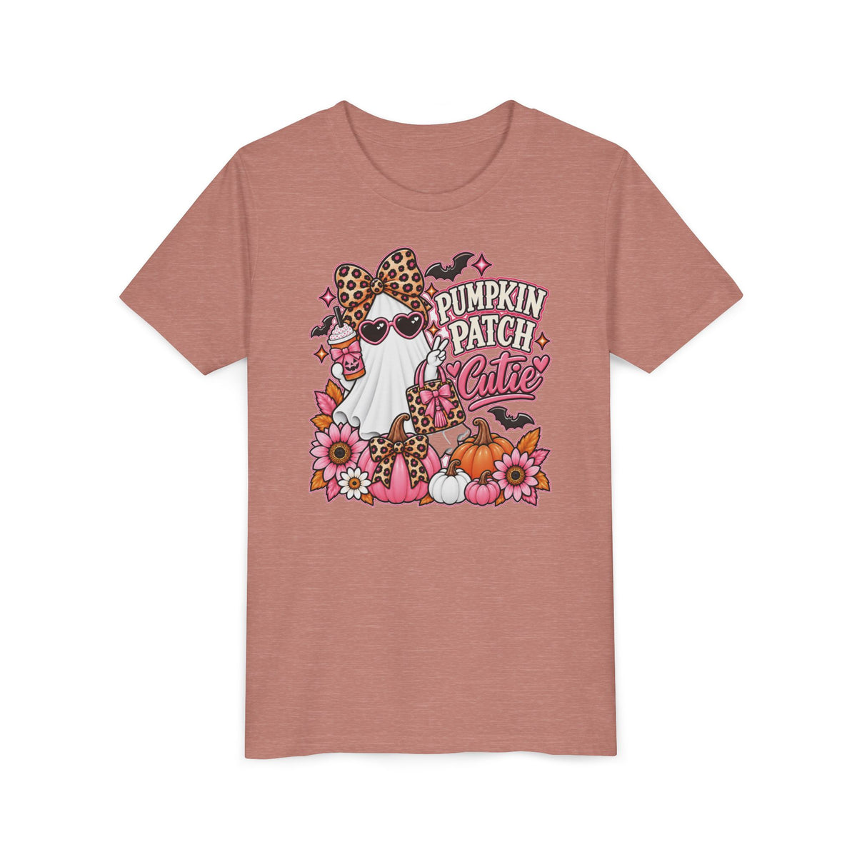 Pumpkin Patch Cutie Youth Halloween T-Shirt – Cute Ghost Tee