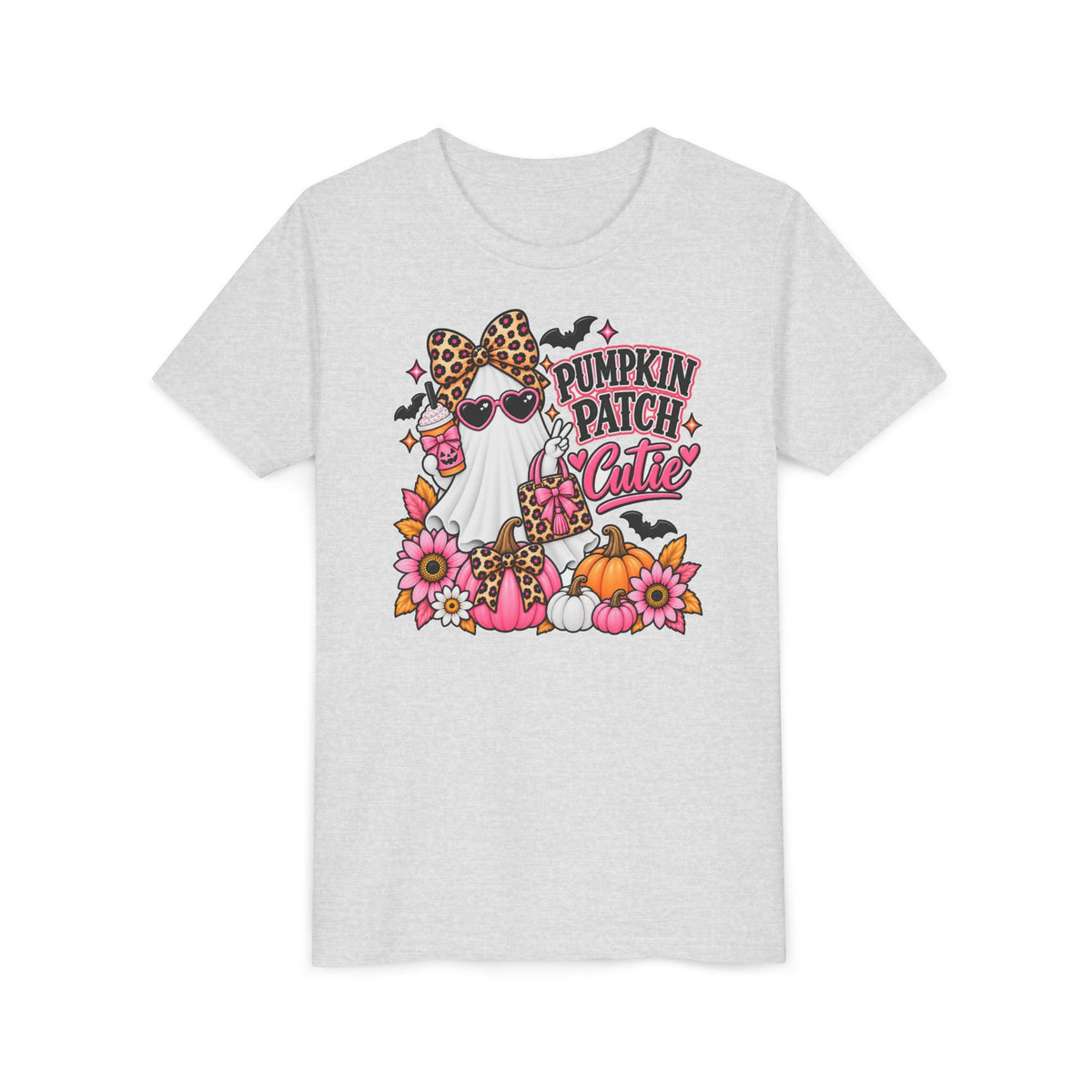 Pumpkin Patch Cutie Youth Halloween T-Shirt – Cute Ghost Tee