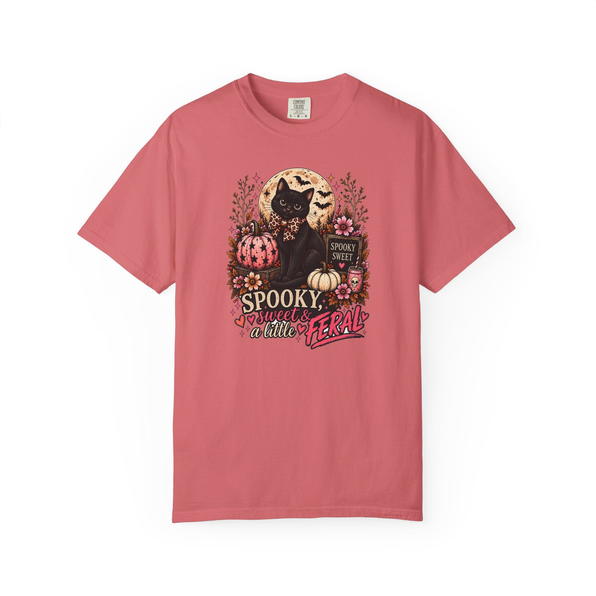 Spooky, Sweet & a Little Feral Adult Halloween T-Shirt