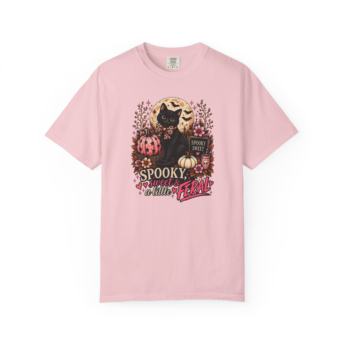 Spooky, Sweet & a Little Feral Adult Halloween T-Shirt