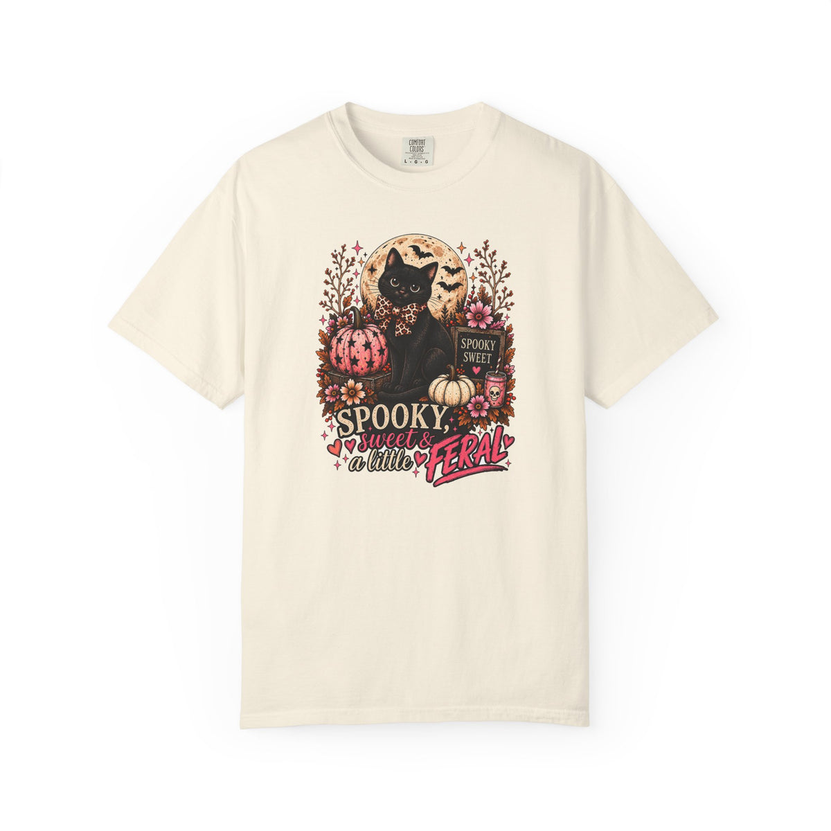 Spooky, Sweet & a Little Feral Adult Halloween T-Shirt