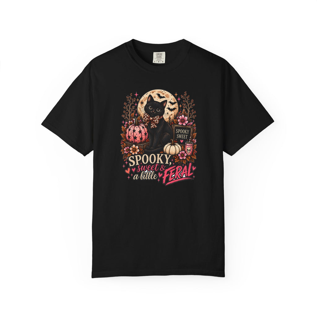 Spooky, Sweet & a Little Feral Adult Halloween T-Shirt